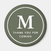 モノグラム モダン シンプル おしゃれ サンキュー カミング マグネット (正面)