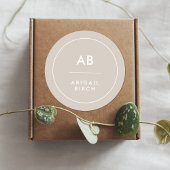 モノグラム モダン ミニマル ナチュラル タウペ ラウンドシール