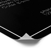 モノグラム モノクロ サロン 価格表 ポスター (角)