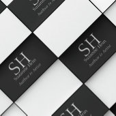 モノグラム モノクロ シンプル 名刺