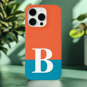 モノグラム モノグラム入り シンプル モダン オレンジ ブルー Case-Mate iPhoneケース