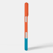 モノグラム モノグラム オレンジ ブルー シンプル モダン Case-Mate iPhoneケース (裏面 / 右)