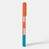 モノグラム モノグラム オレンジ ブルー シンプル モダン Case-Mate iPhoneケース (裏面 / 右)