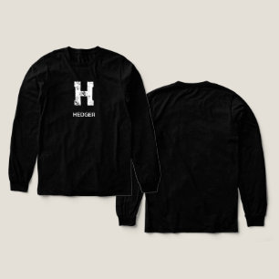 モノグラム モノグラム 名前 白 ブラック トライブレンドTシャツ