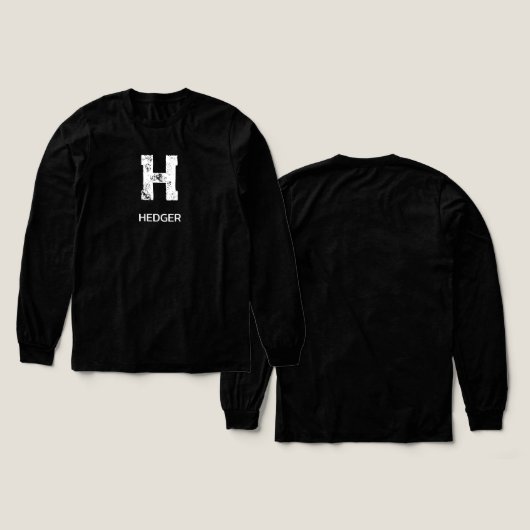 モノグラム モノグラム 名前 白 ブラック トライブレンドTシャツ (デザイン 正面&背面)