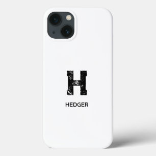モノグラム モノグラムTシャツ 白黒 おしゃれ シンプル iPhone 13ケース