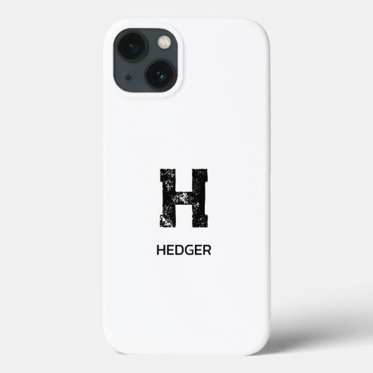 モノグラム モノグラムTシャツ 白黒 おしゃれ シンプル Case-Mate iPhoneケース (裏面)