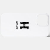 モノグラム モノトーン シンプル おしゃれ 名前イニシャル 白黒 Case-Mate iPhoneケース (裏面 (横))