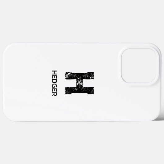 モノグラム モノトーン シンプル おしゃれ 名前イニシャル 白黒 Case-Mate iPhoneケース (裏面 (横))