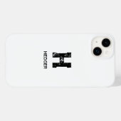 モノグラム モノトーン シンプル おしゃれ 名前イニシャル 白黒 Case-Mate iPhoneケース (裏面 (横))