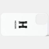 モノグラム モノトーン シンプル おしゃれ 名前イニシャル 白黒 Case-Mate iPhoneケース (裏面 / 右)