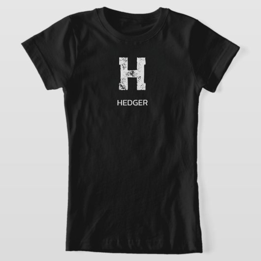 モノグラム モノトーン シンプル おしゃれ 名前入り ブラック Tシャツ (レイダウン)