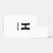 モノグラム モノトーン シンプル おしゃれ 名前入り 白 Case-Mate iPhoneケース (裏面 (横))