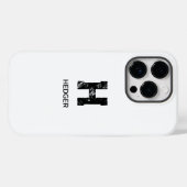 モノグラム モノトーン シンプル おしゃれ 名前 初期 Case-Mate iPhoneケース (裏面 (横))
