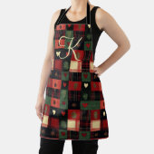 モノグラム ラスティック カントリー レッド グリーン プライド ハーツ エプロン (インサイチュ)