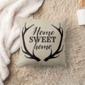 モノグラム ラスティック 鹿の角 モノグラム カントリー シック クッション (ブランケット)