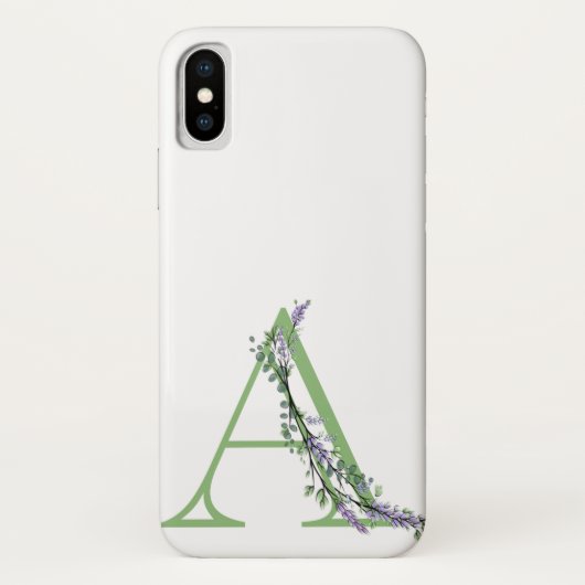 モノグラム ラベンダー ユーカリプス Case-Mate iPhoneケース (裏面)