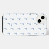 モノグラム リトルボウ ブルー iPhoneケース (裏面横)
