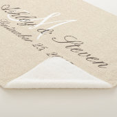 モノグラム |リネン素朴ルック シェルパブランケット (3/4)