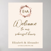 モノグラム リハーサル ディナー ウェルカム サイン 発泡ボード (正面)