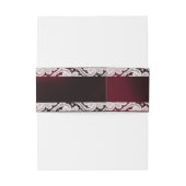 モノグラム、リボン&レース – Burgundy 招待状ベリーバンド (裏面例)