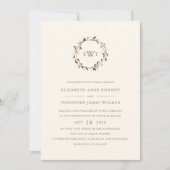 モノグラム リース 結婚式招待状 | ツイグ 招待状 (正面)