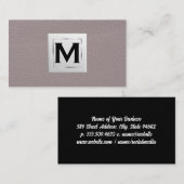 モノグラム |レザーテクスチャ 名刺 (正面/裏面)