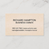 モノグラム |レザーパッチテクスチャ 名刺 (裏面)