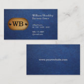 モノグラム |レザー |ブルーレザー 名刺 (正面/裏面)