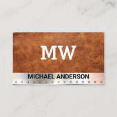 モノグラム | レザー | メタル 名刺 (正面)