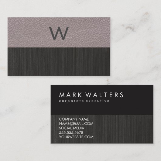 モノグラム |レザー 名刺 (正面/裏面)