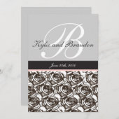 モノグラム レター B ご招待 招待状 (正面/裏面)