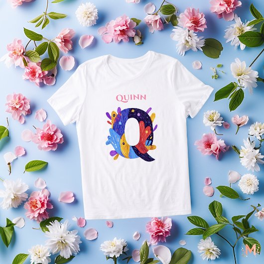 モノグラム – レターQ芸術的誕生日ギフト トライブレンドＴシャツ