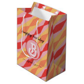 モノグラム レトロ ヒッピーパンク 70年代 ジオメトリック パステル ミディアムペーパーバッグ (正面アングル)