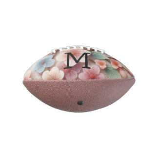 モノグラム レース フラワー ピンク パステル 桜 アメリカンフットボール