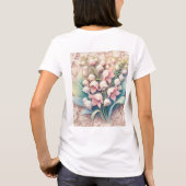 モノグラム レース 白スズラン 花 Tシャツ (裏面)
