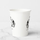 モノグラム、ロゴ、エンブレム&ライオンウェディング紙カップ 紙コップ (右)