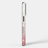 モノグラム ローズゴールド風 ギラギラ 白 大理石 グラデーション Case-Mate iPhoneケース (裏面 / 右)