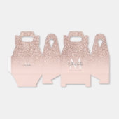 モノグラム ローズゴールド グリッター ブッシュピンク フェイバーボックス (折り畳みなし)