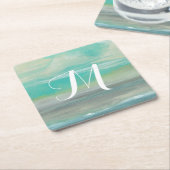 モノグラム |ローランドビーチI スクエアペーパーコースター (アングル)