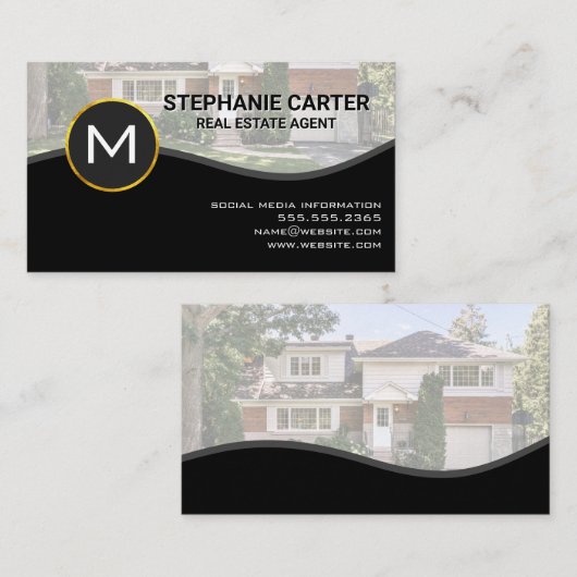 モノグラム |不動産実在代理業者 |ハウス 名刺 (正面/裏面)