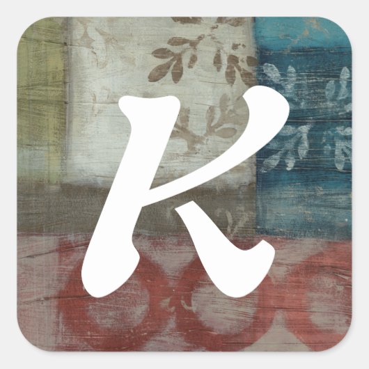 モノグラム |伝統抽象芸術II スクエアシール (正面)