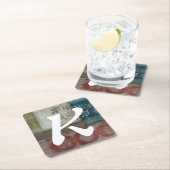 モノグラム |伝統抽象芸術II スクエアペーパーコースター (インサイチュ)