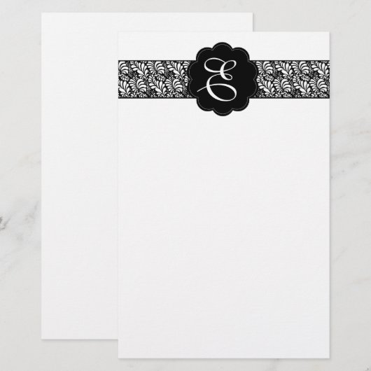 モノグラム 便箋 (正面/裏面)