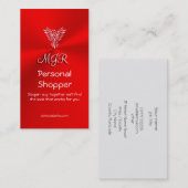 モノグラム、個人買い物客、ピンクのフェニックス赤 名刺 (正面/裏面)