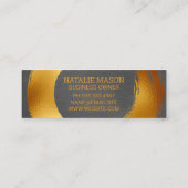 モノグラム |円形ブラシ付き金箔 スキニー名刺 (裏面)