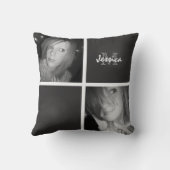 モノグラム: 写真の装飾用クッション クッション (裏面)