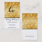 モノグラム | 《写真》ぼけ味(金ゴールド) 名刺 (正面/裏面)