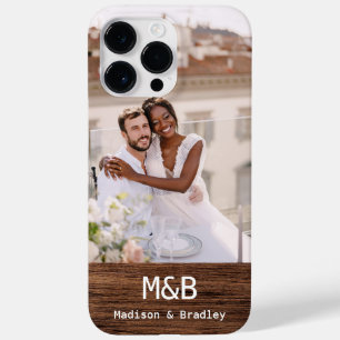 モノグラム 写真 ペア ウッド 名前入り Case-Mate iPhone 14 PRO MAXケース