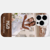 モノグラム 写真 ペア ウッド 名前入り Case-Mate iPhoneケース (裏面 (横))